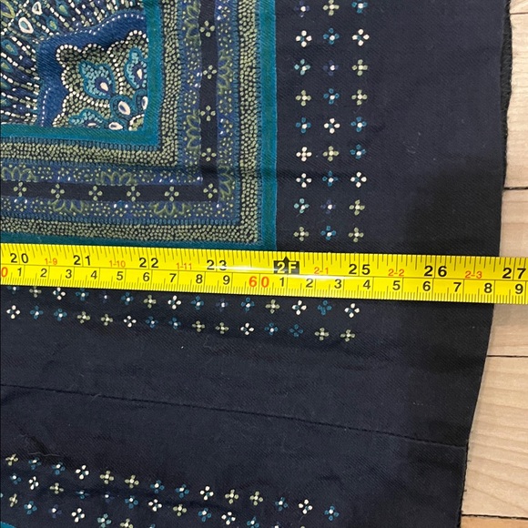 Paisley A-Line Skirt in Navy and Teal - Picture 4 of 4